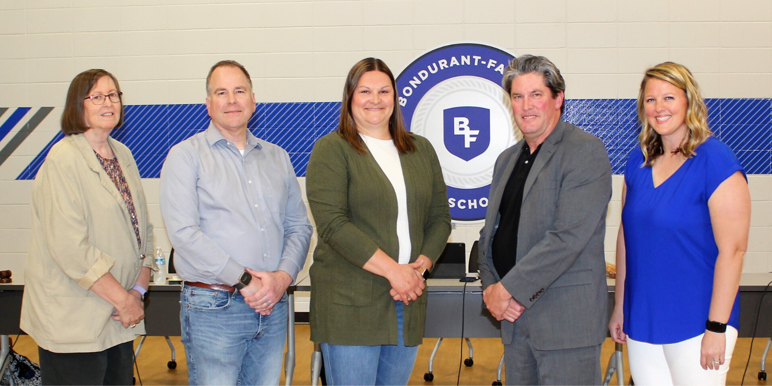 school board members pictured at May 8 meeting